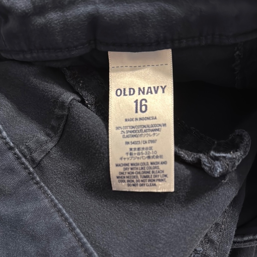 Old Navy Navy Blue Skinny Surplus Cargo style pants size 16 - Picture 5 of 5